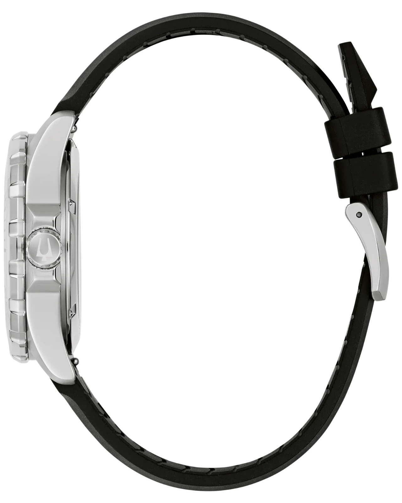 *BRAND NEW* Bulova Marine Star Auto Black Dial Rubber Band Men’s Watch 98B465