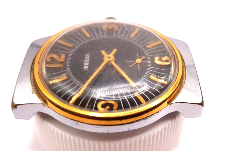 VINTAGE SOVIET RUSSIA USSR WRIST MENS WATCH POBEDA ZIM MECHANICS WORKING RARE