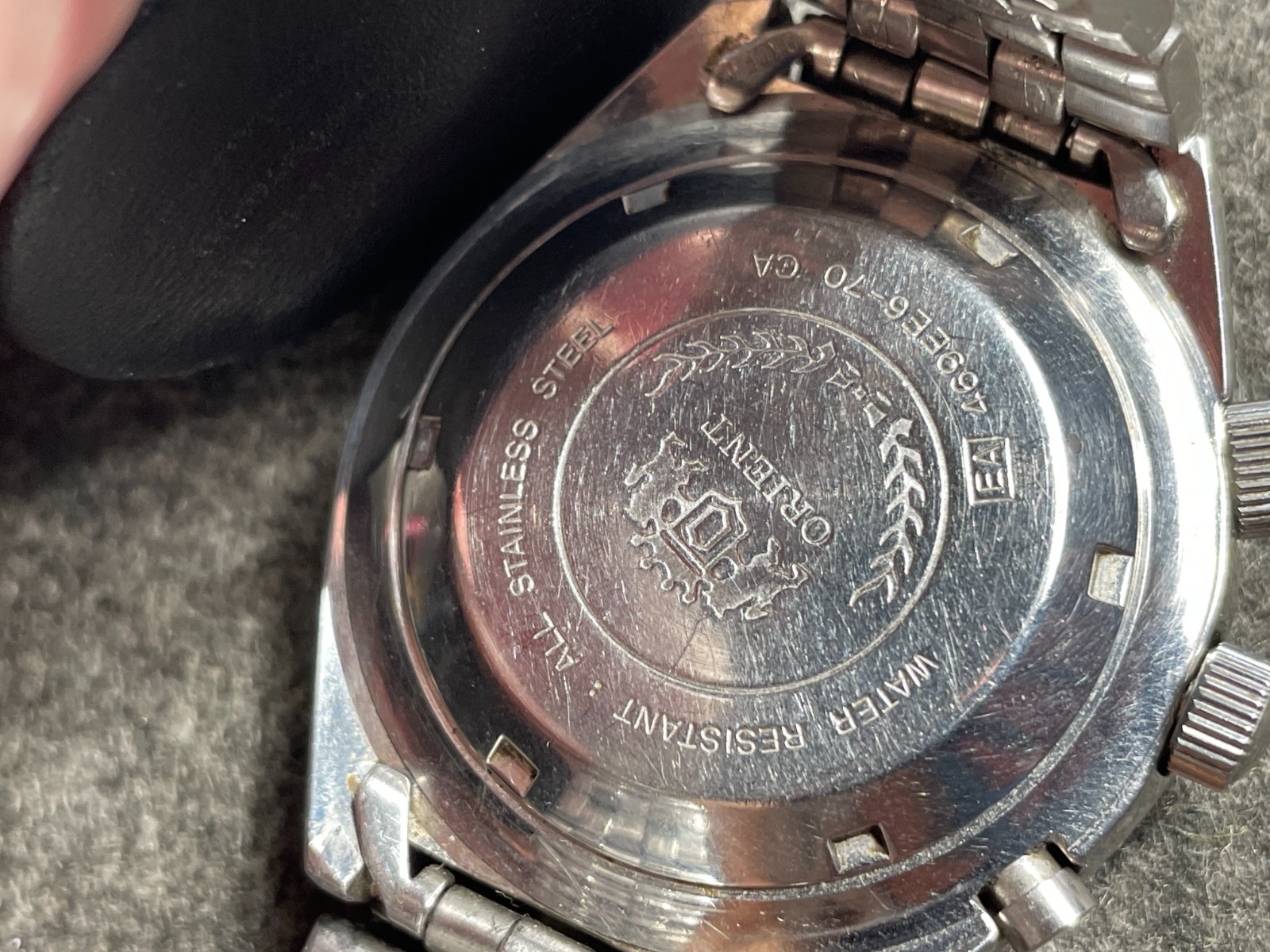 Vintage Orient World Time Cities Mens Watch 80s Japan 21 Jewels Gold Dial 5 Bar