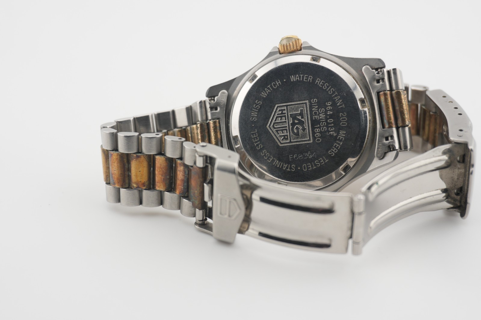 TAG Heuer Professional 2000 964.013F Two-Tone Gold Steel Diver Watch 200M Japan