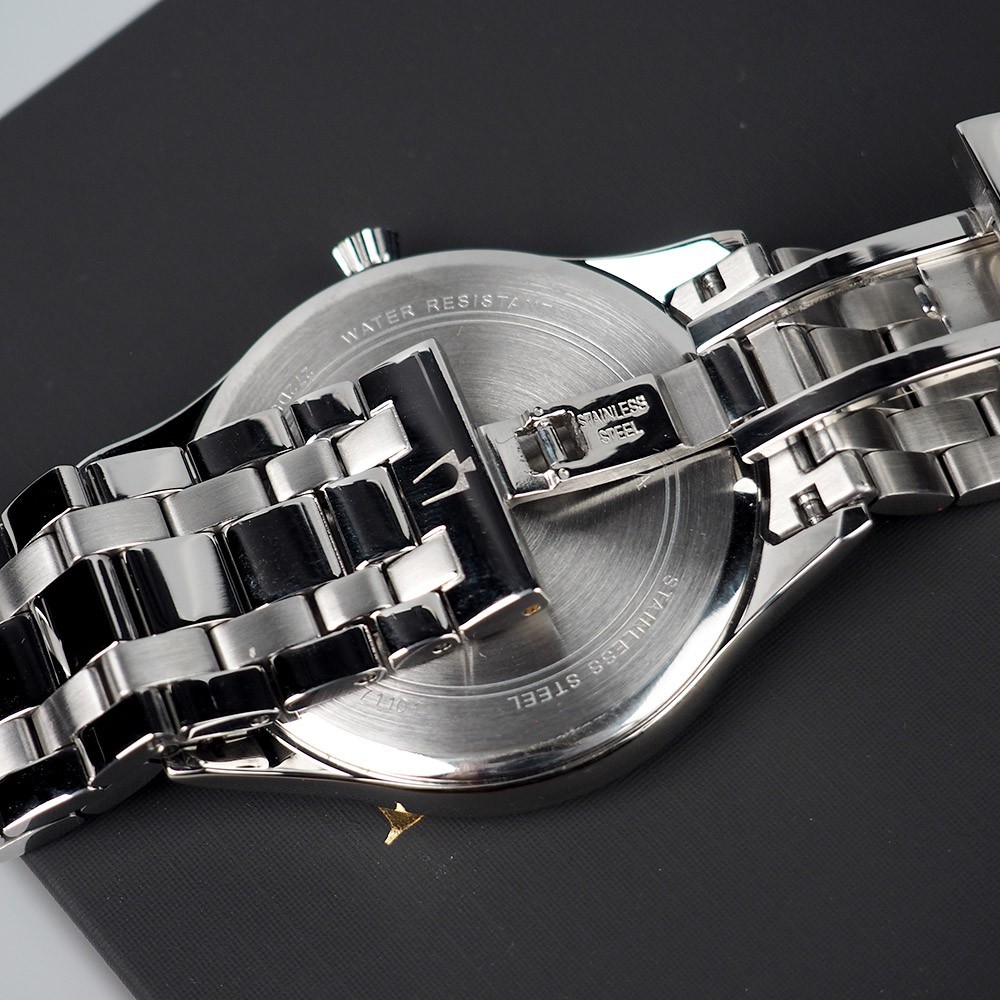 Bulova Classic 96B261 Gray Dial Silver-Tone Stainless Steel Quartz Men’s Watch