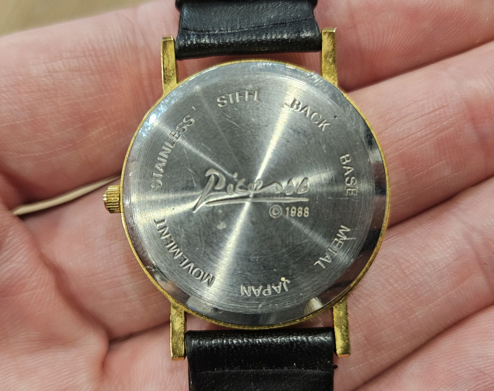 Vintage Picasso Woman with Straw Hat Men’s Watch 1988 – Needs Battery / Untested