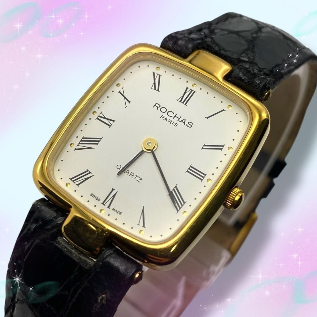 Excellent Condition Working Item Rochas Ladies’ Watch Roman White Dial Quartz