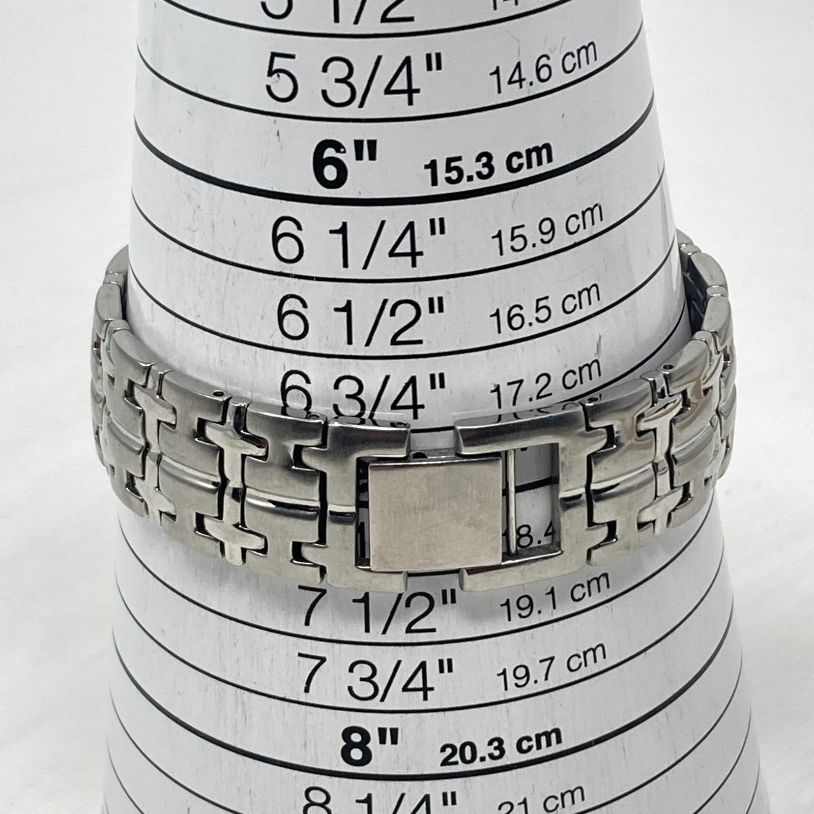 Vintage Montreux Watch Men Silver Tone 34mm Brushed Minimal New Battery 7.25″