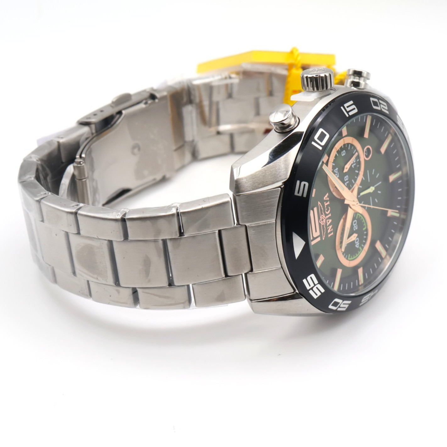 Invicta Speedway 50179 Green Circuit 46.5mm Green Sunray Chronograph Two-Tone SS