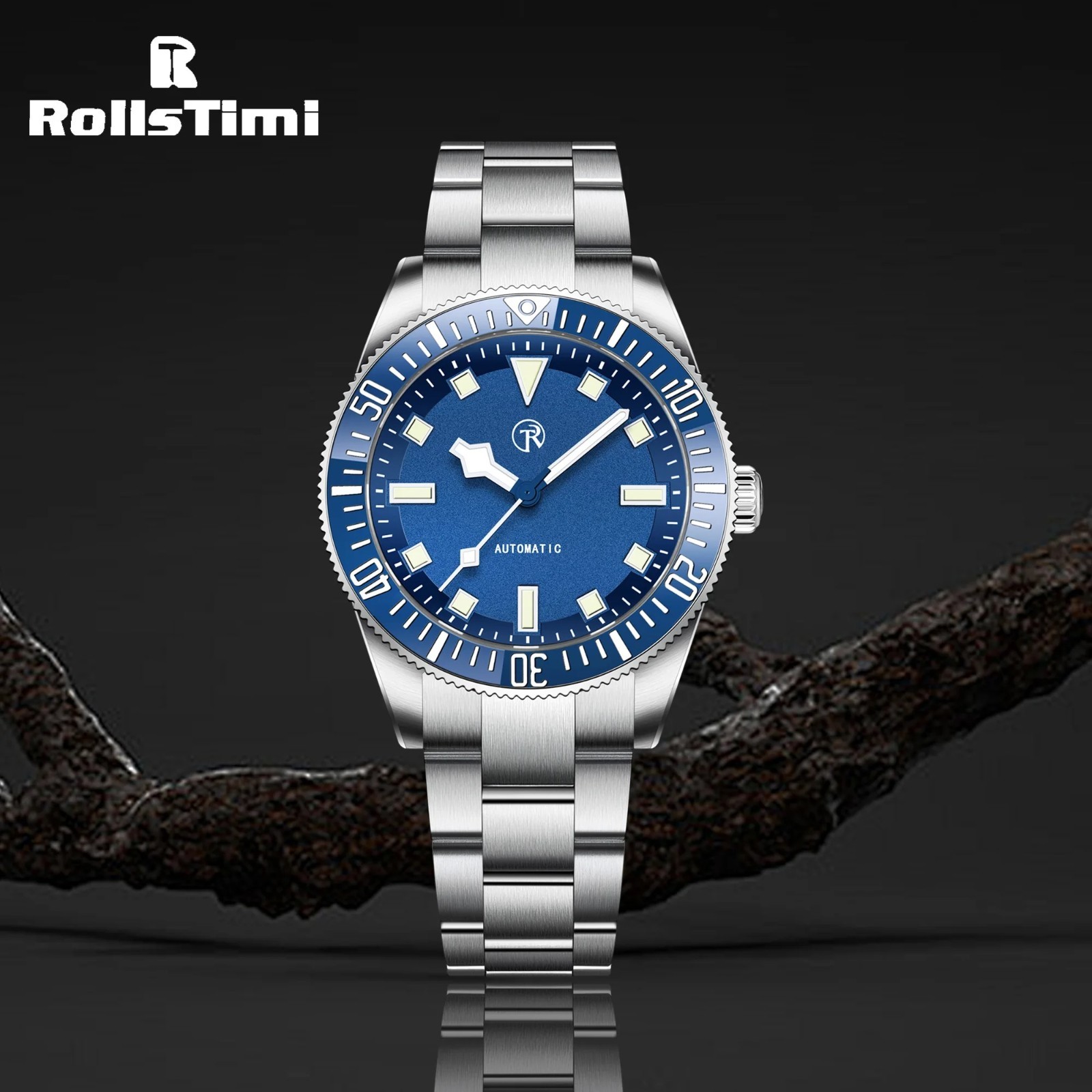 ROLLSTIMI RT7910 2026 Luxury Automatic Mechanical Stainless Steel Mens Watch