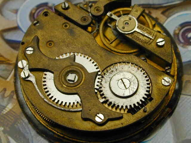 VINTAGE 1890 SWISS LA LUNITA FANCY DIAL HANDS POCKET WATCH MOVEMENT CYLINDER