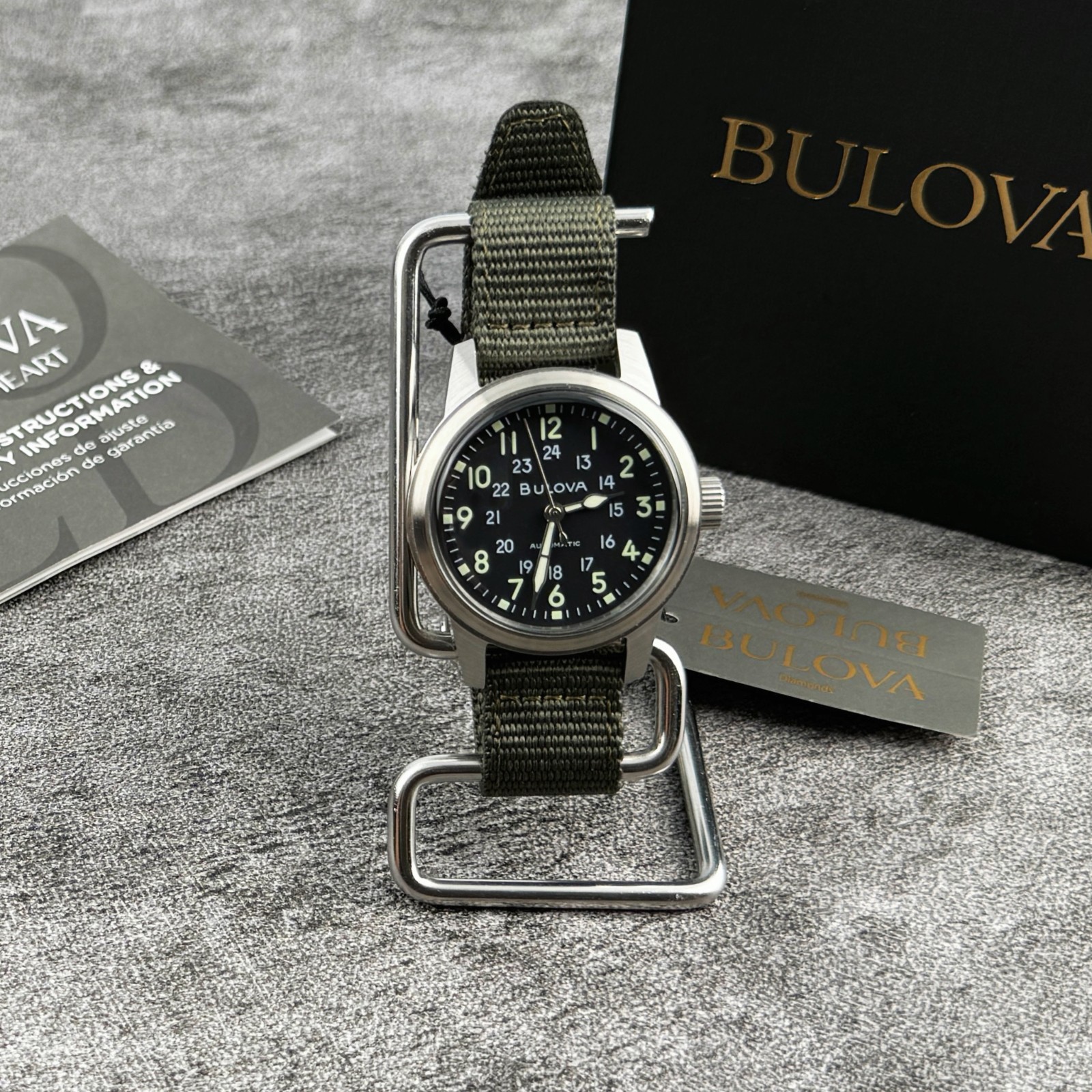 Bulova Hack VWI SPECIAL EDITION Black Dial Automatic Men’s Watch 96A259