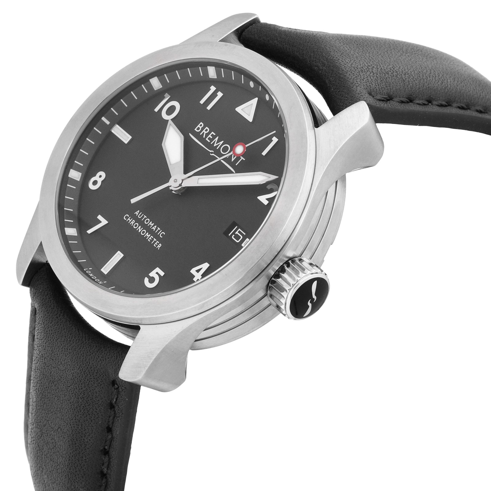 Bremont Solo 37 Black Dial 37mm Automatic Men’s Watch SOLO37-BS-R-S