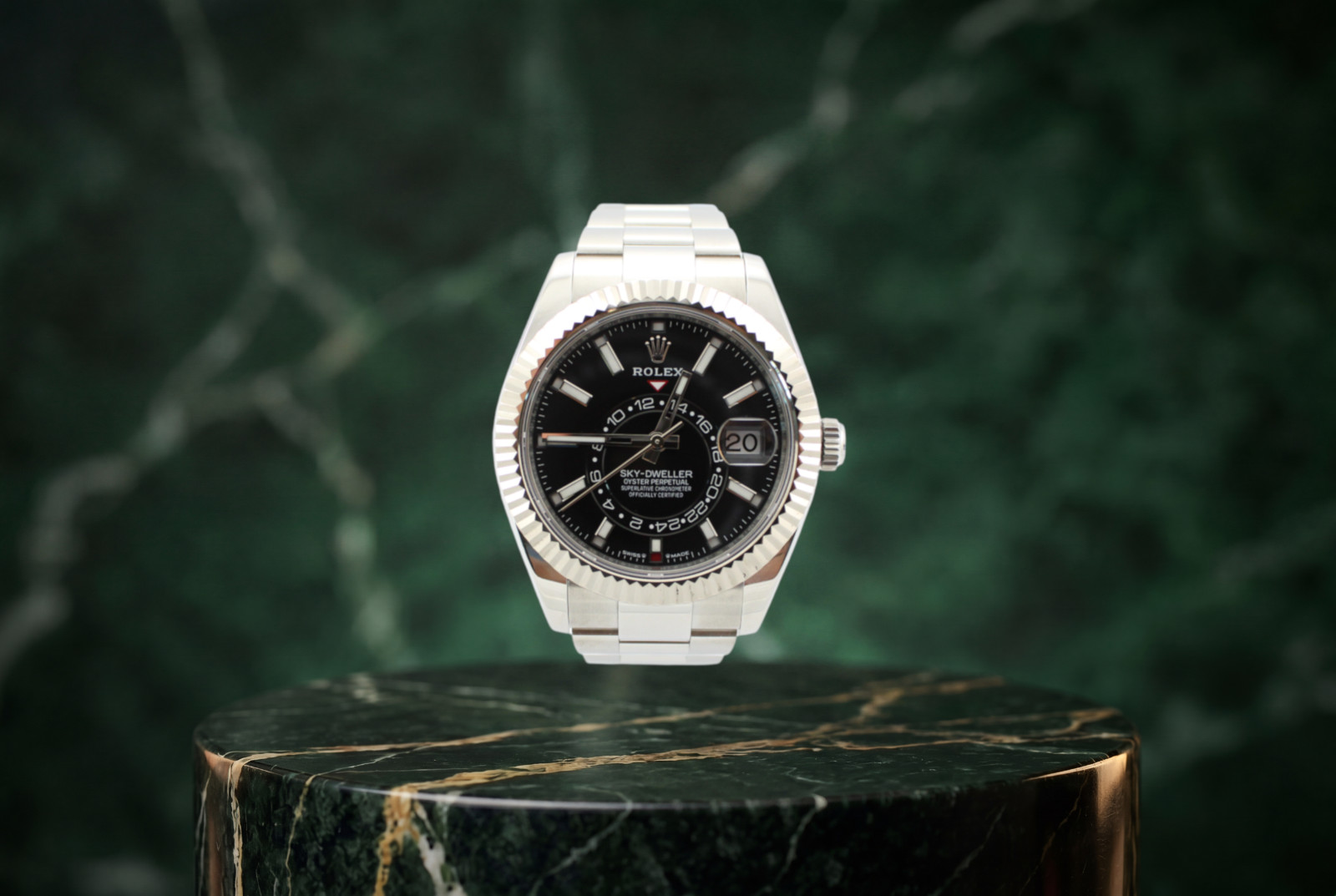 2023 Rolex Skydweller Black Steel 336934 42mm Oyster Watch B&P
