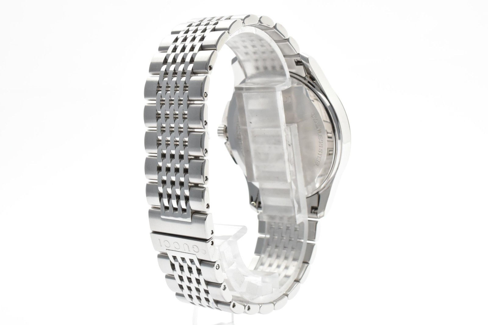 [Exc+5] GUCCI G-Timeless 126.4 Quartz Silver Dial Date Dress Men’s Watch 18cm