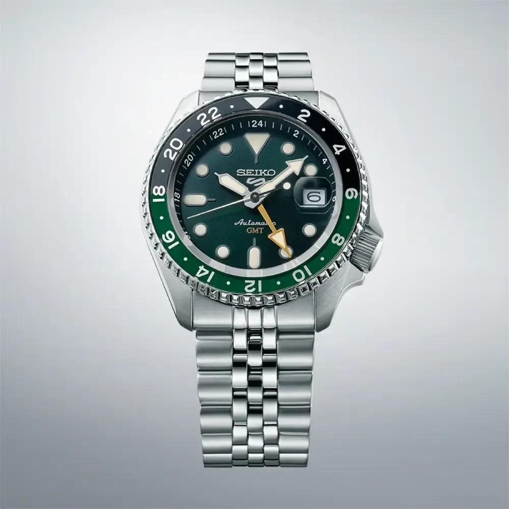 Seiko 5 Sports GMT SBSC019 Sprite JDM Green Dial 42.5mm New Full Set Men’s Watch