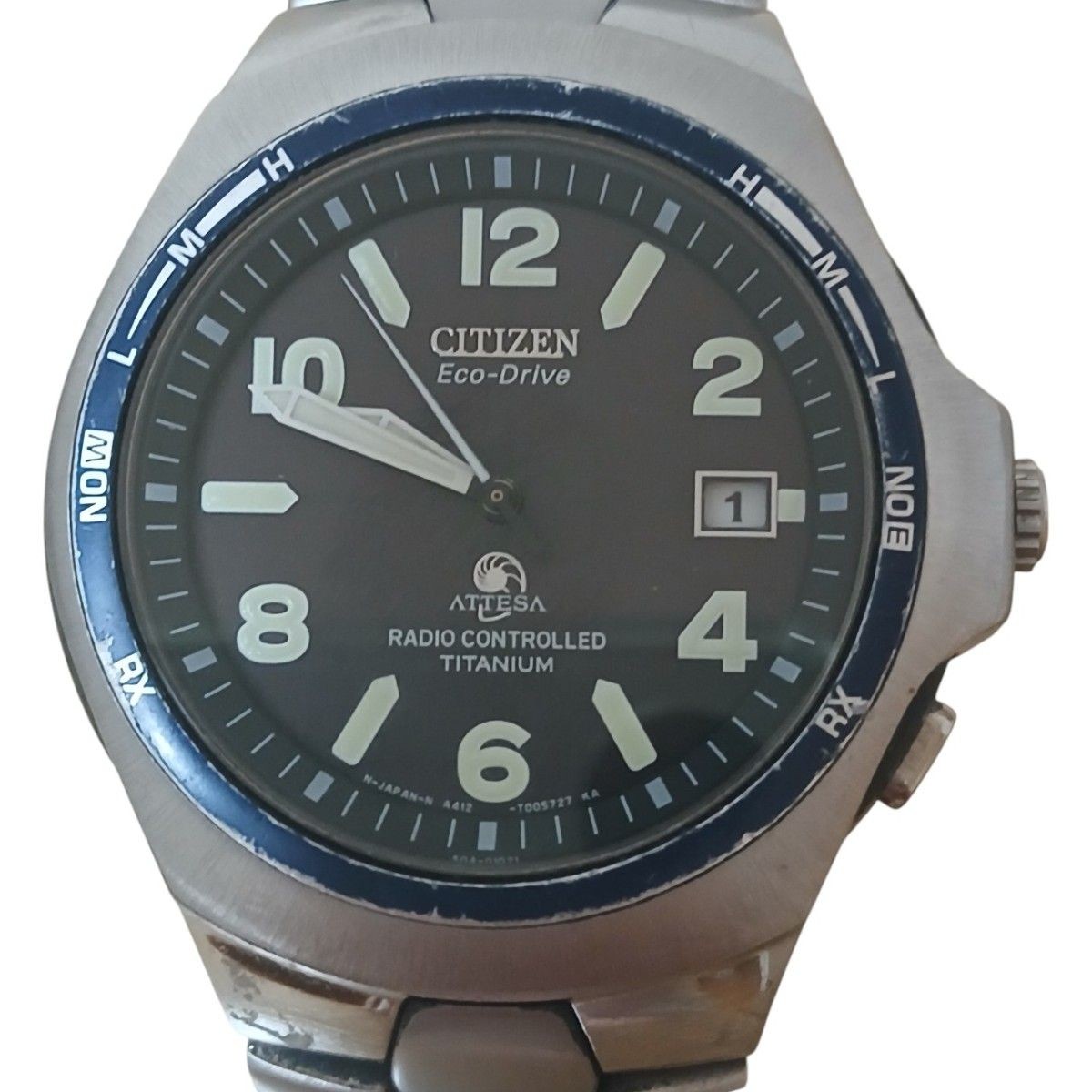 Citizen Attesa A412-T003265Y Solar-Powered Titanium Black