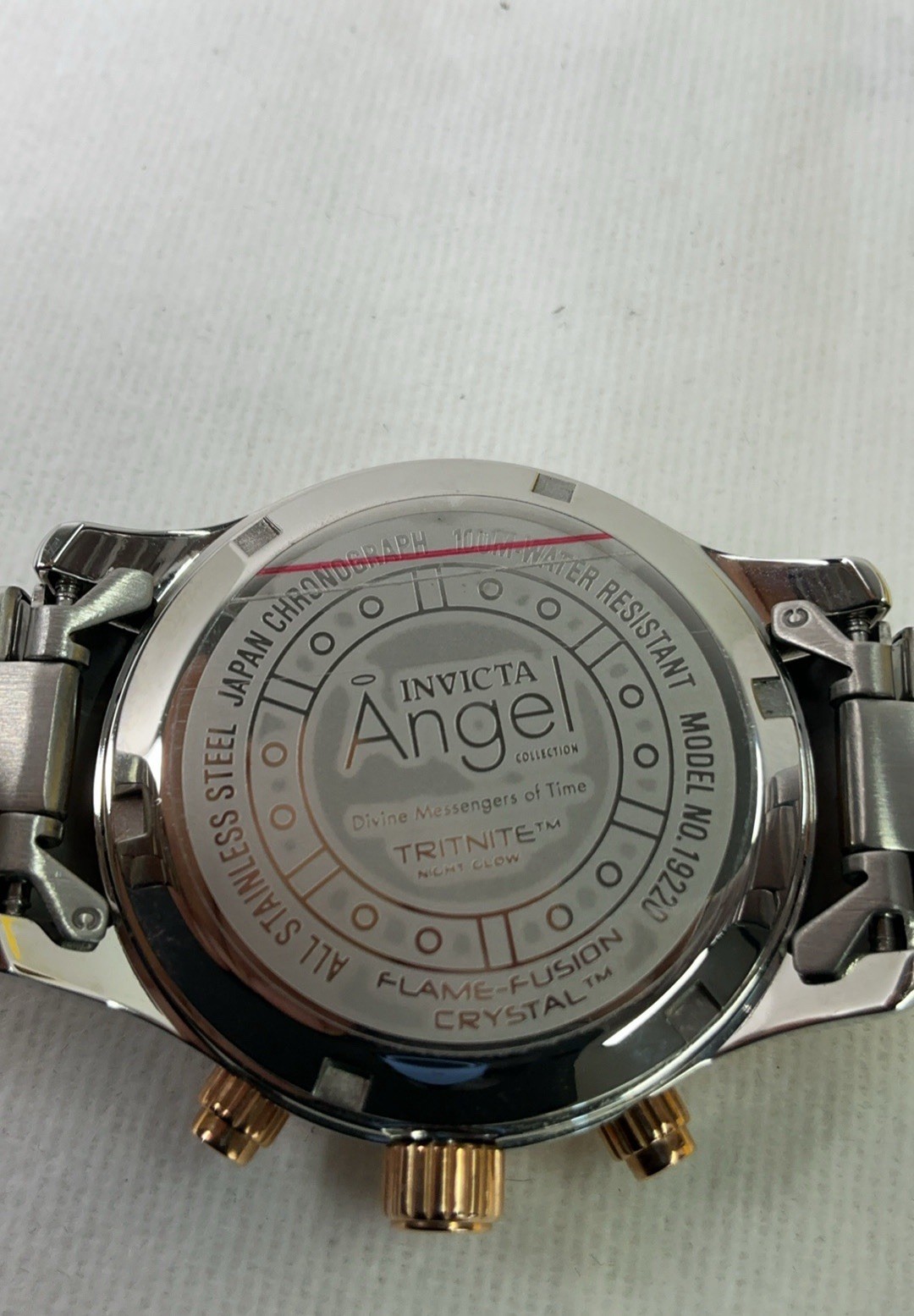 Invicta Angel Women’s Quartz Chronograph Date Two-Tone Bracelet White Dial