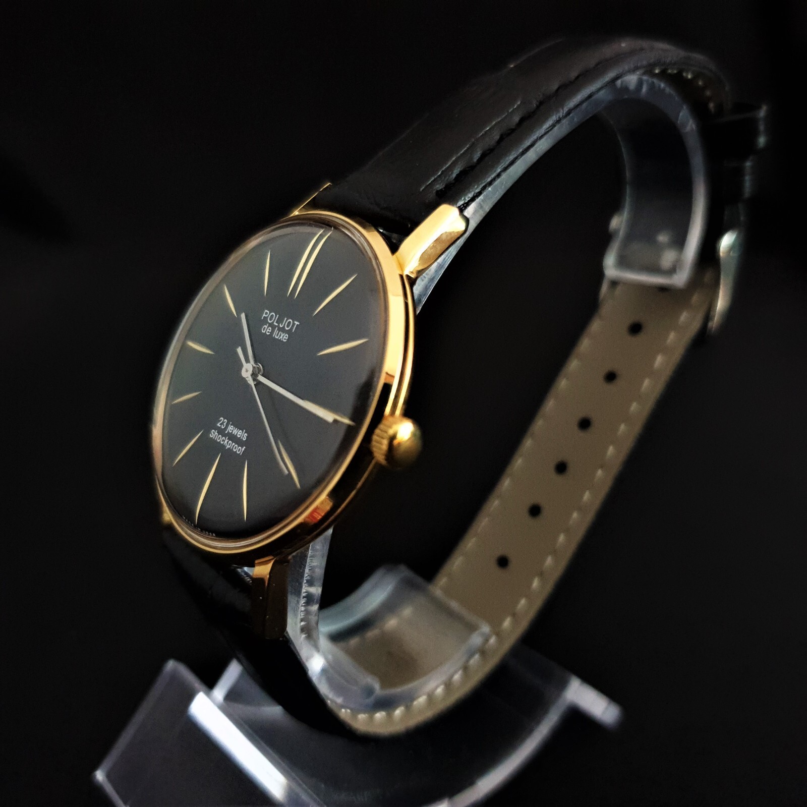 Vintage Watch USSR Poljot 2209 De Luxe ULTRA SLIM Men’s Mechanical WristWatch