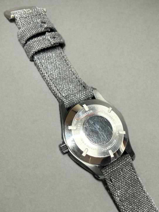 Sevin Pilot’s Black Waffle & Black PVD Case Automatic Watch