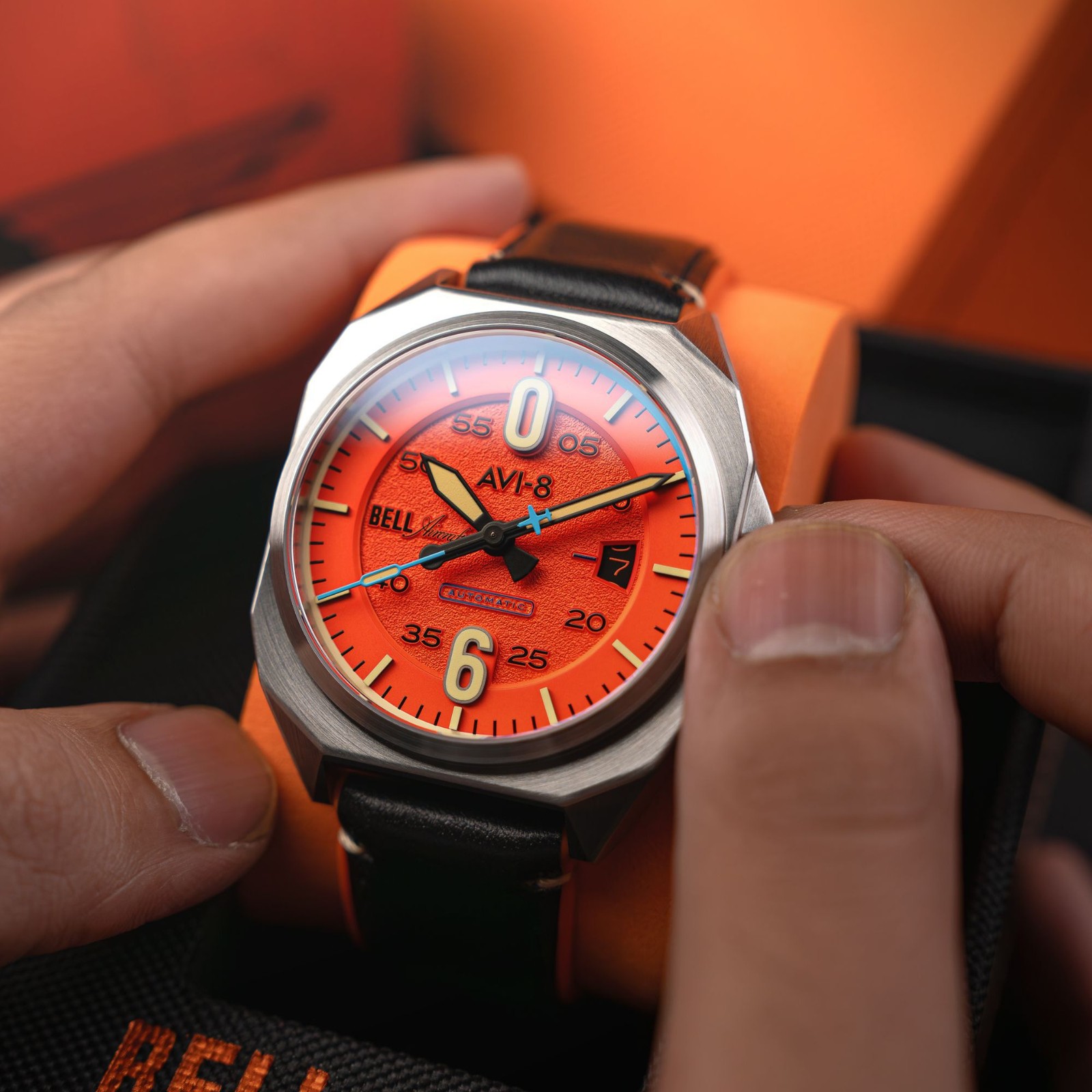 AVI-8 Bell X-1 Machbuster Stainless Steel 41mm Japanese Automatic Wristwatch AV-