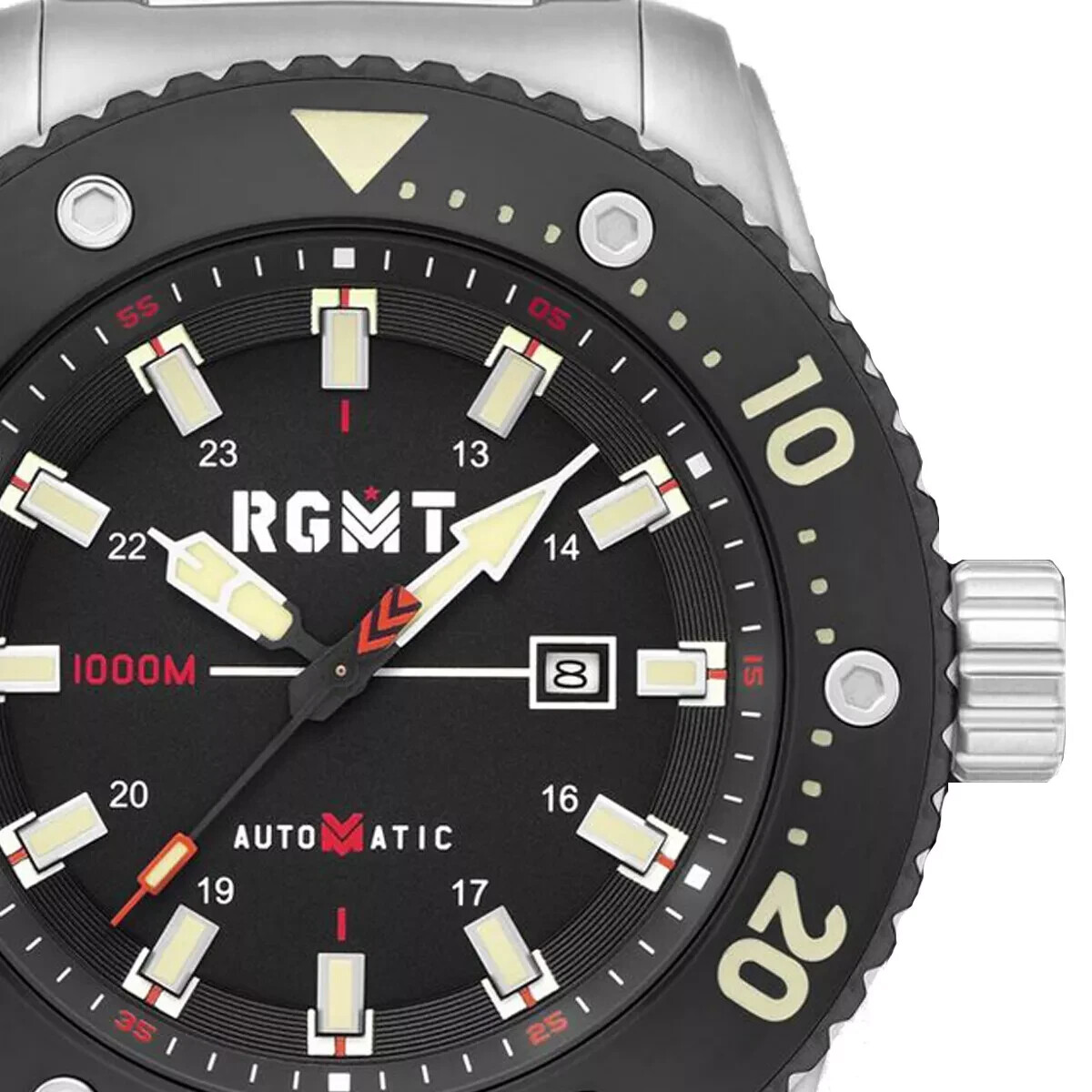 RGMT RG-8056-11 All-Brite Automatic Tactical Men’s Watch 100ATM $1,500 -NEW/RARE