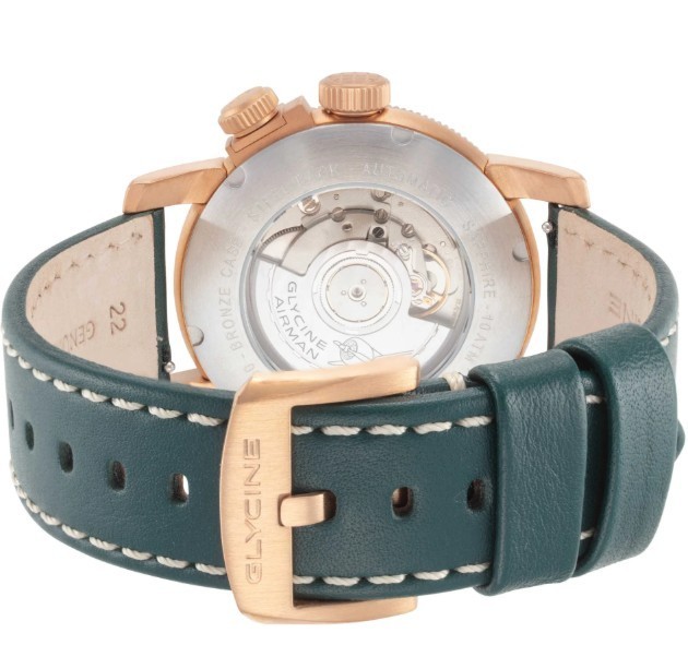 Glycine Men’s Airman Contemporary Bronze GMT 44mm Automatic Watch GL0550