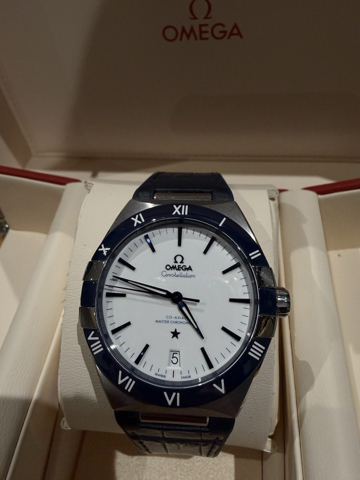 OMEGA Constellation Navy & White 41mm 13133412104001 & Omega Warranty + Bonus