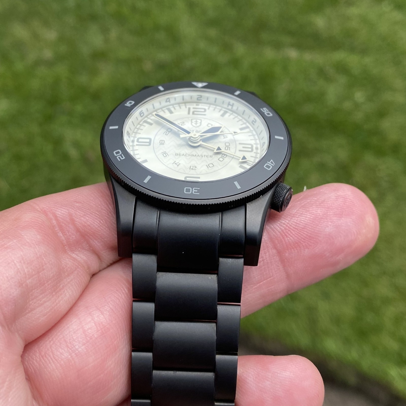 Elliot Brown Beachmaster Ghost Professional Black PVD Swiss Quartz Watch 40mm