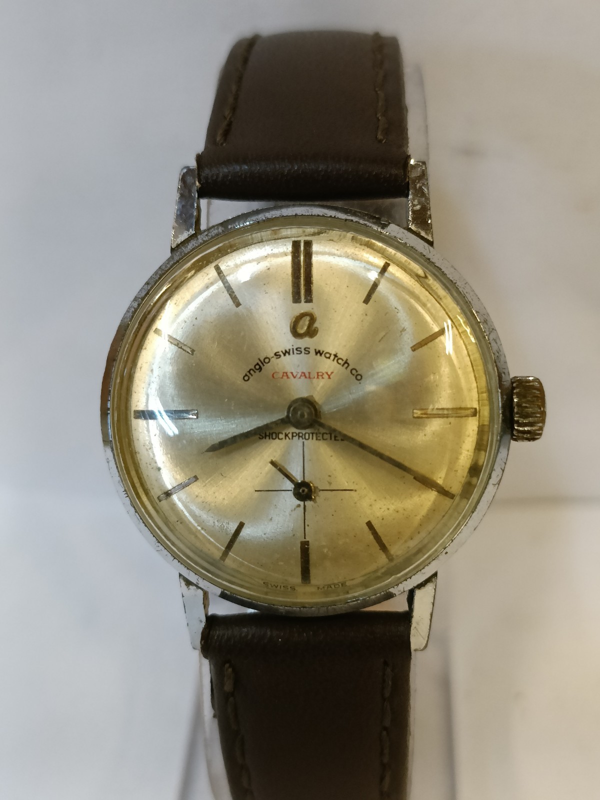 ANGLO-SWISS WATCH CO. CAVALRY WINDING PATINA DIAL UNISEX WORKING