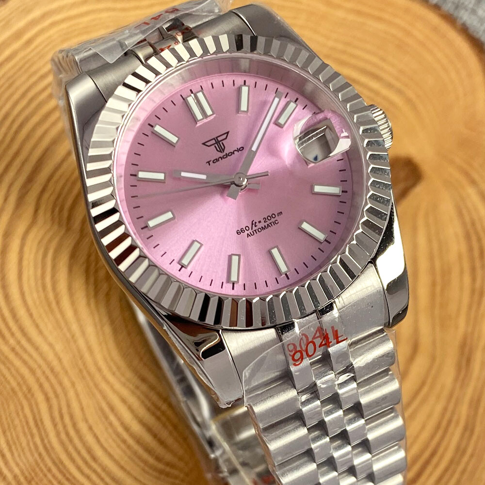 Tandorio 36mm/39mm Fluted Bezel Japan NH35A Sapphire Glass Auto Men Watch Date