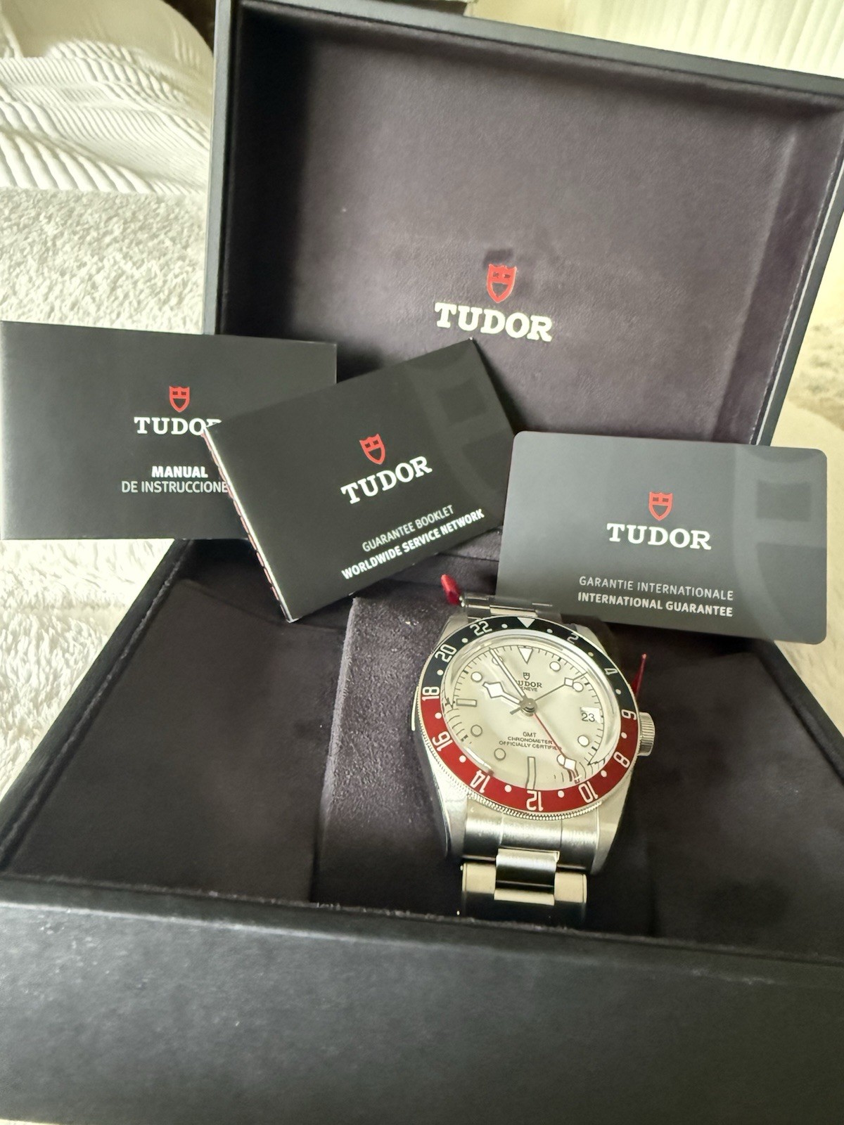 2026 TUDOR Black Bay GMT White Dial Pepsi/ Opaline Box/Papers