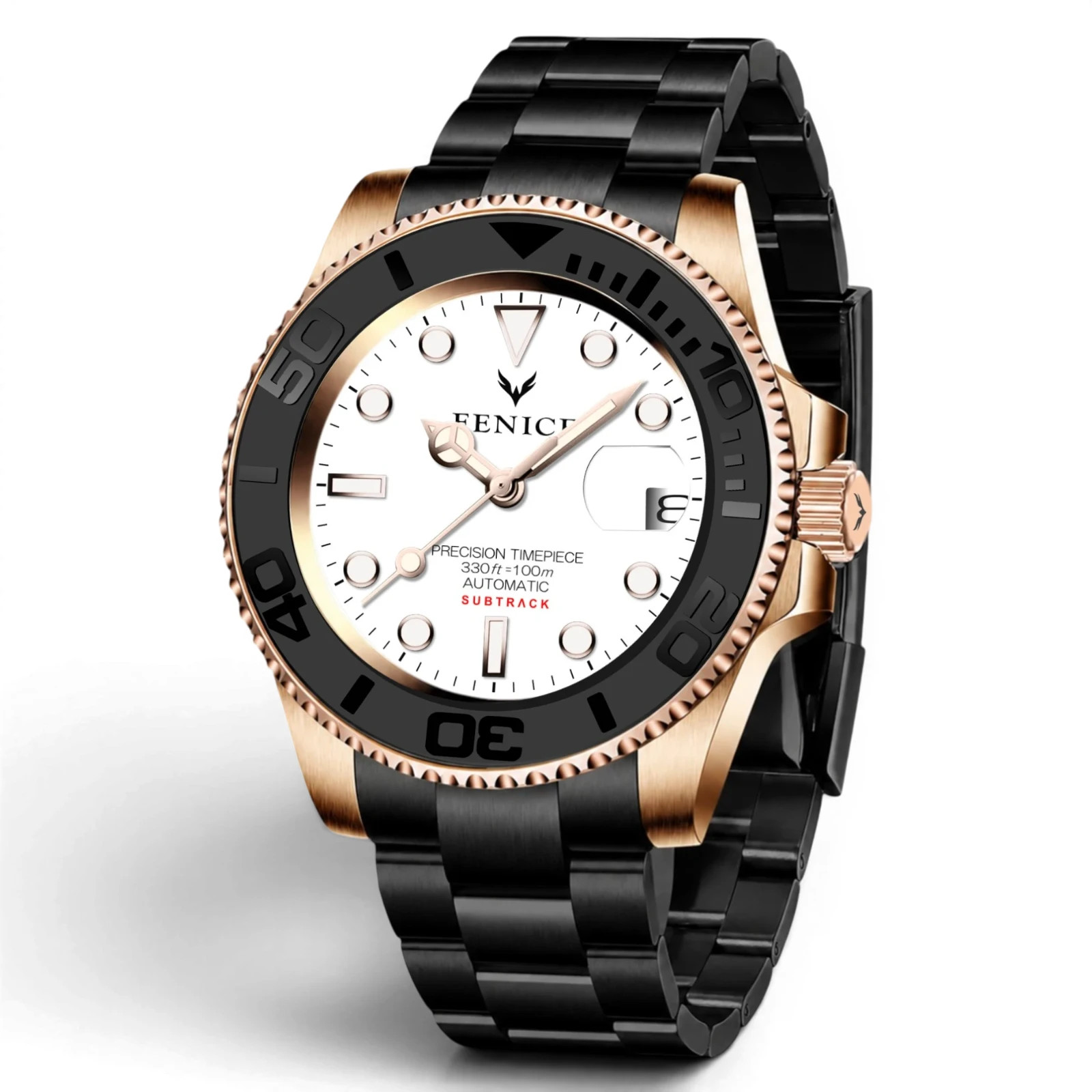 Phoenix Subtrack SEA White Gold 10ATM Automatic Watch with Miyota Movement