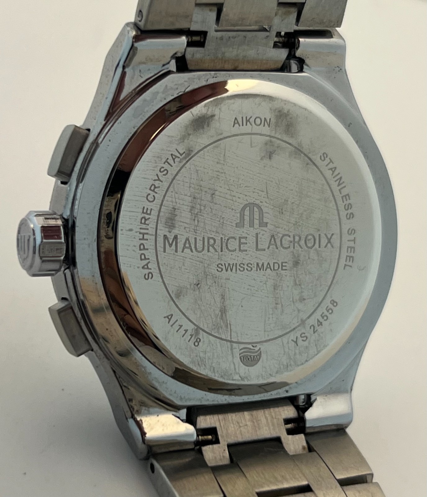 Refurbished Maurice Lacroix AIKON Chrono Quartz White Dial Sub-Sec/Date Watch
