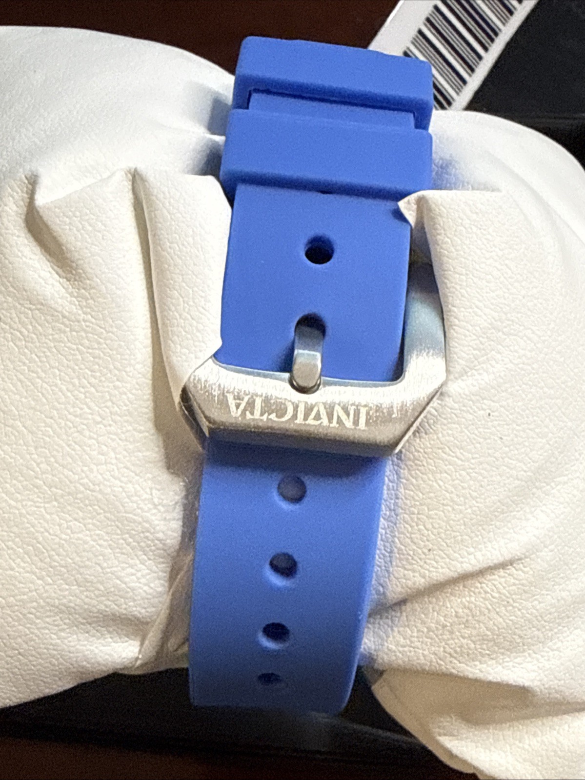 Invicta Racing Chronograph Quartz Watch Purple/Black Dial Blue Strap w/ Box