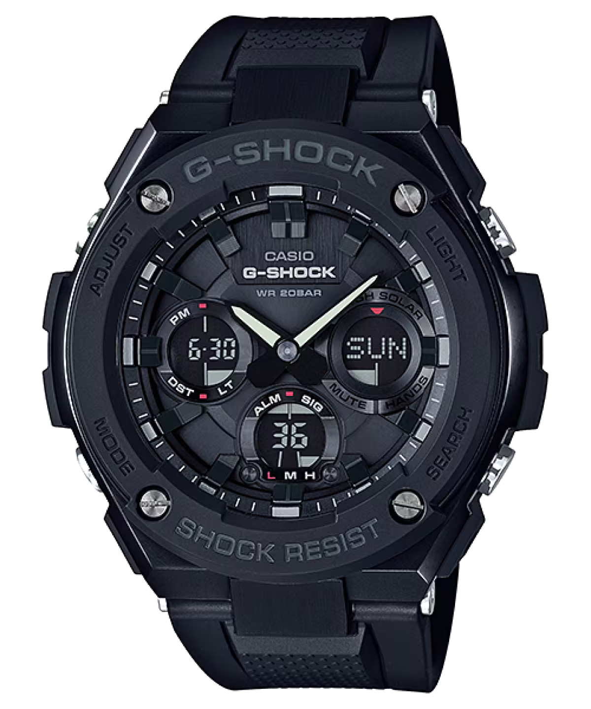 Casio G-Shock GSTS100G1B NEW Men’s Watch Black Resin Band Digital Subdials