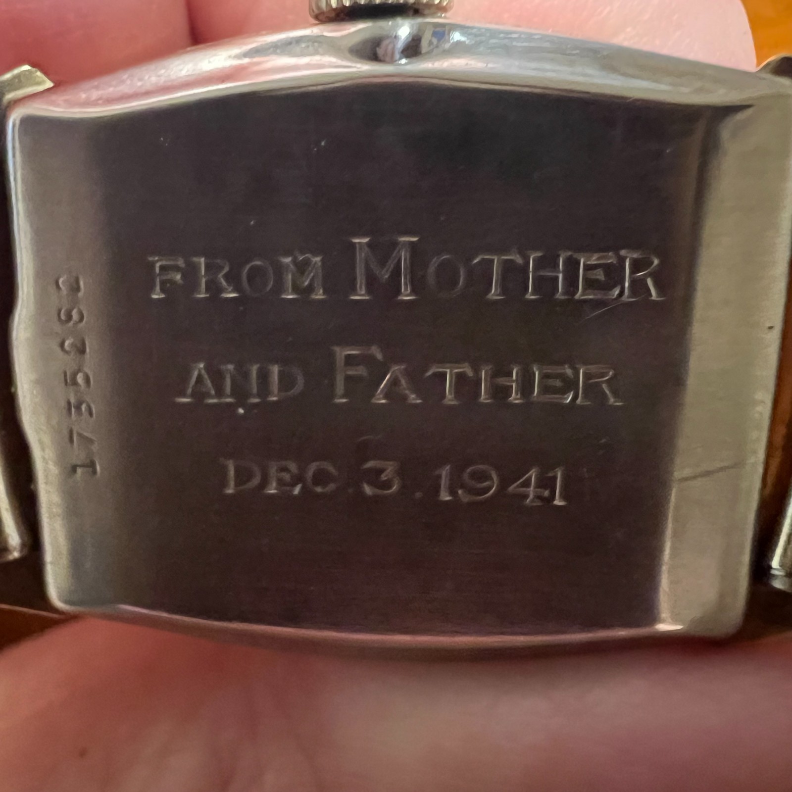 Vintage Bulova Lieutenant, WWII, Inscribed “From Mother and Father Dec 3 1941”