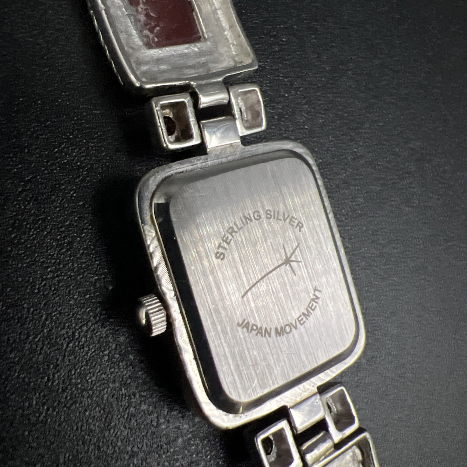 Vintage 2006 Gems 925 Solid Sterling Silver and Multi Gemstone Quartz Watch