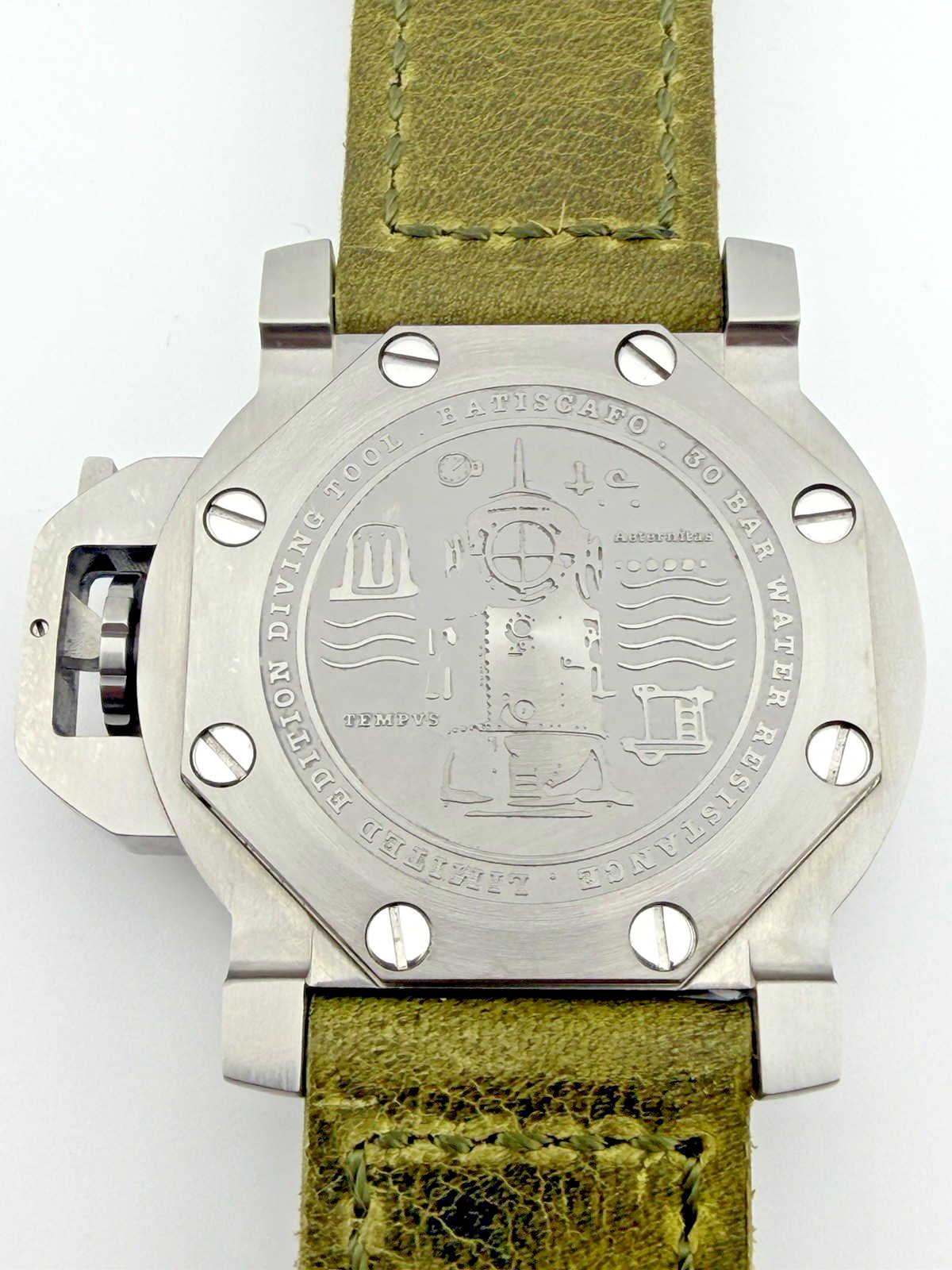 Batiscafo: Titanium G5, meteorite dial, Swiss movement, vintage strap, full set