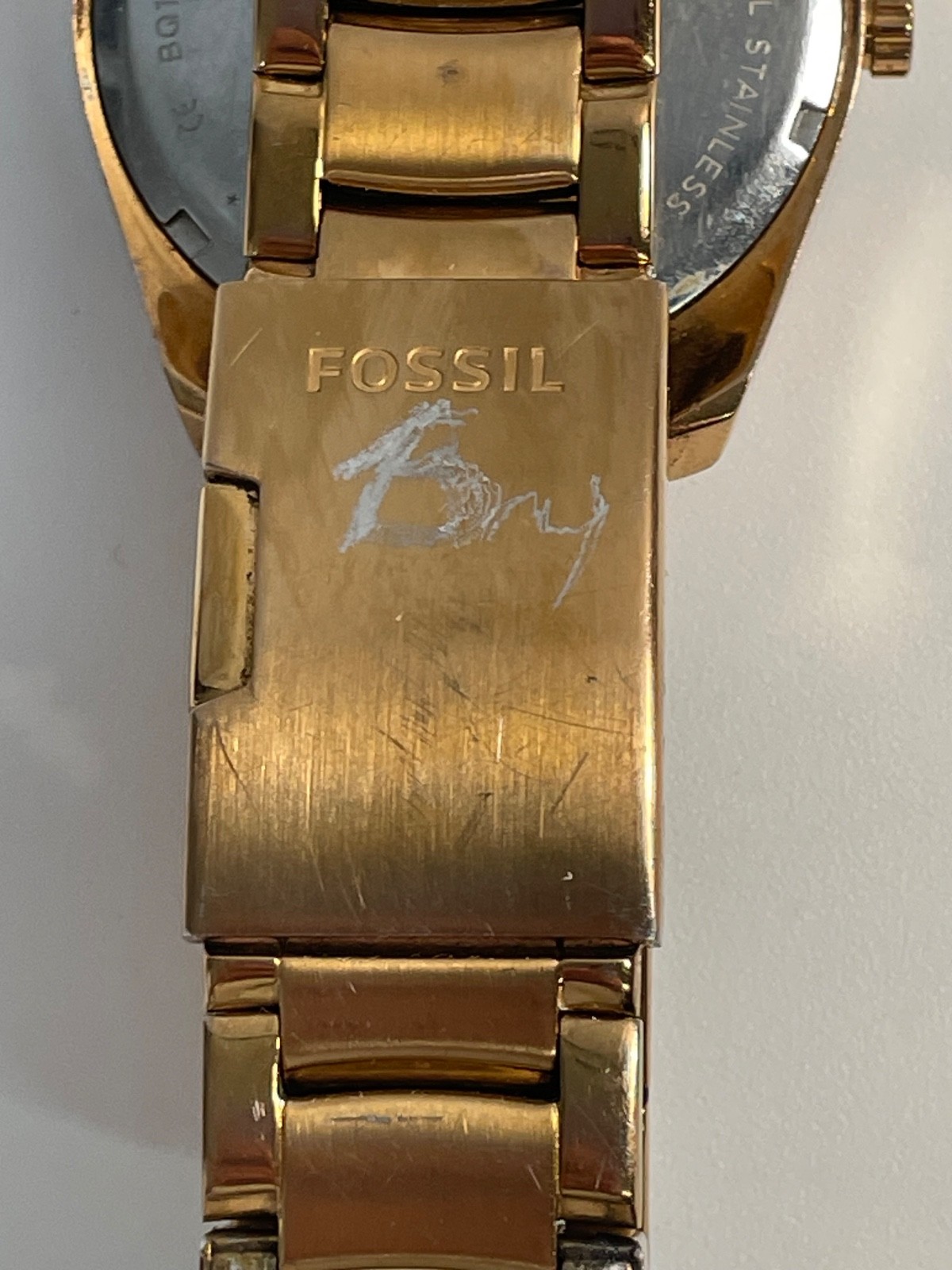 FOSSIL BQ1681 JUSTINE ABALONE GEOMETRIC RAINBOW MOTHER OF PEARL (READ DESC!!)