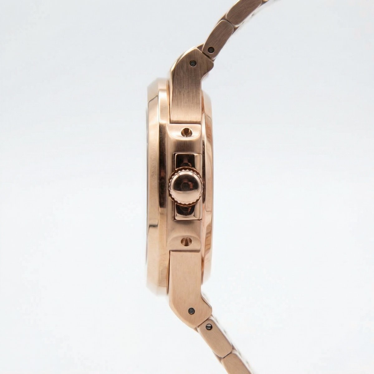 Nauteiko Mod Custom Made Automatic Watch Rose Gold Chocolate Dial Open Heart