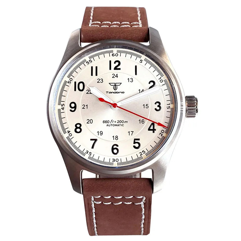 Tandorio 39mm Pilot Retro Automatic Mechanical Watch For Japan NH35/ Miyota 8215