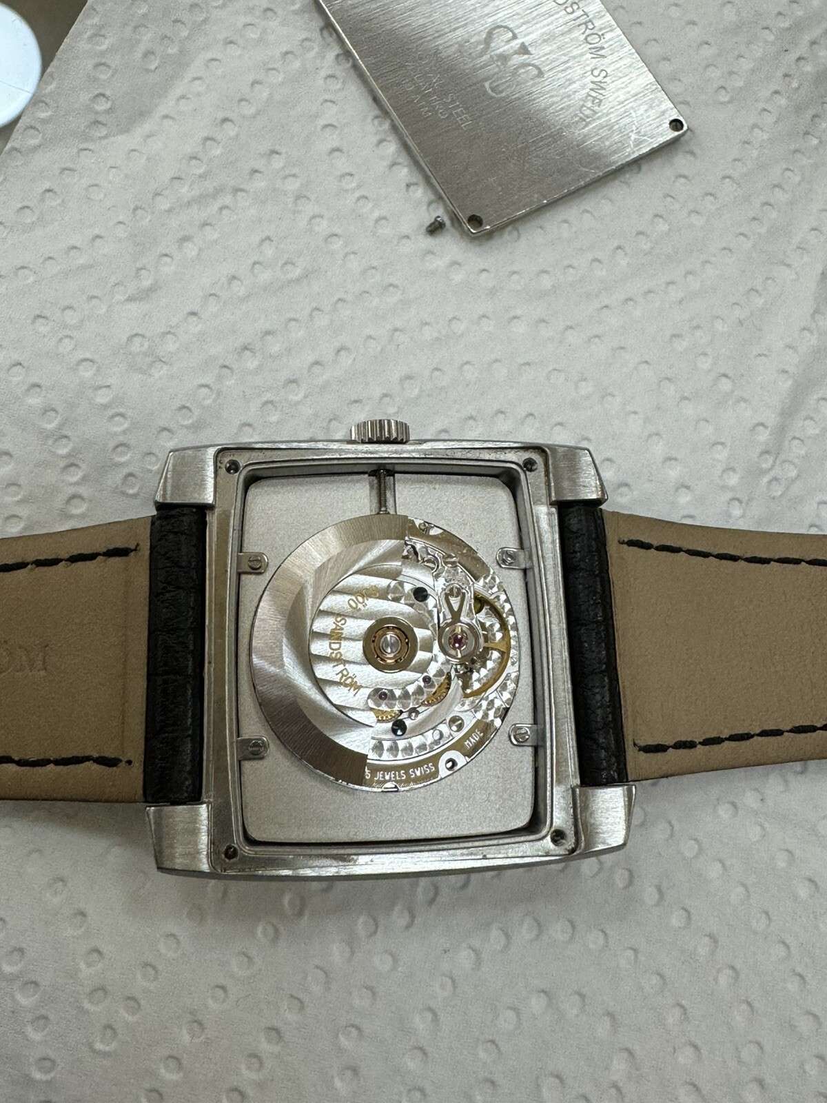 Sjoo Sandstrom Quattro Watch Automatic Date Royal Steel Mens Made In Sweden