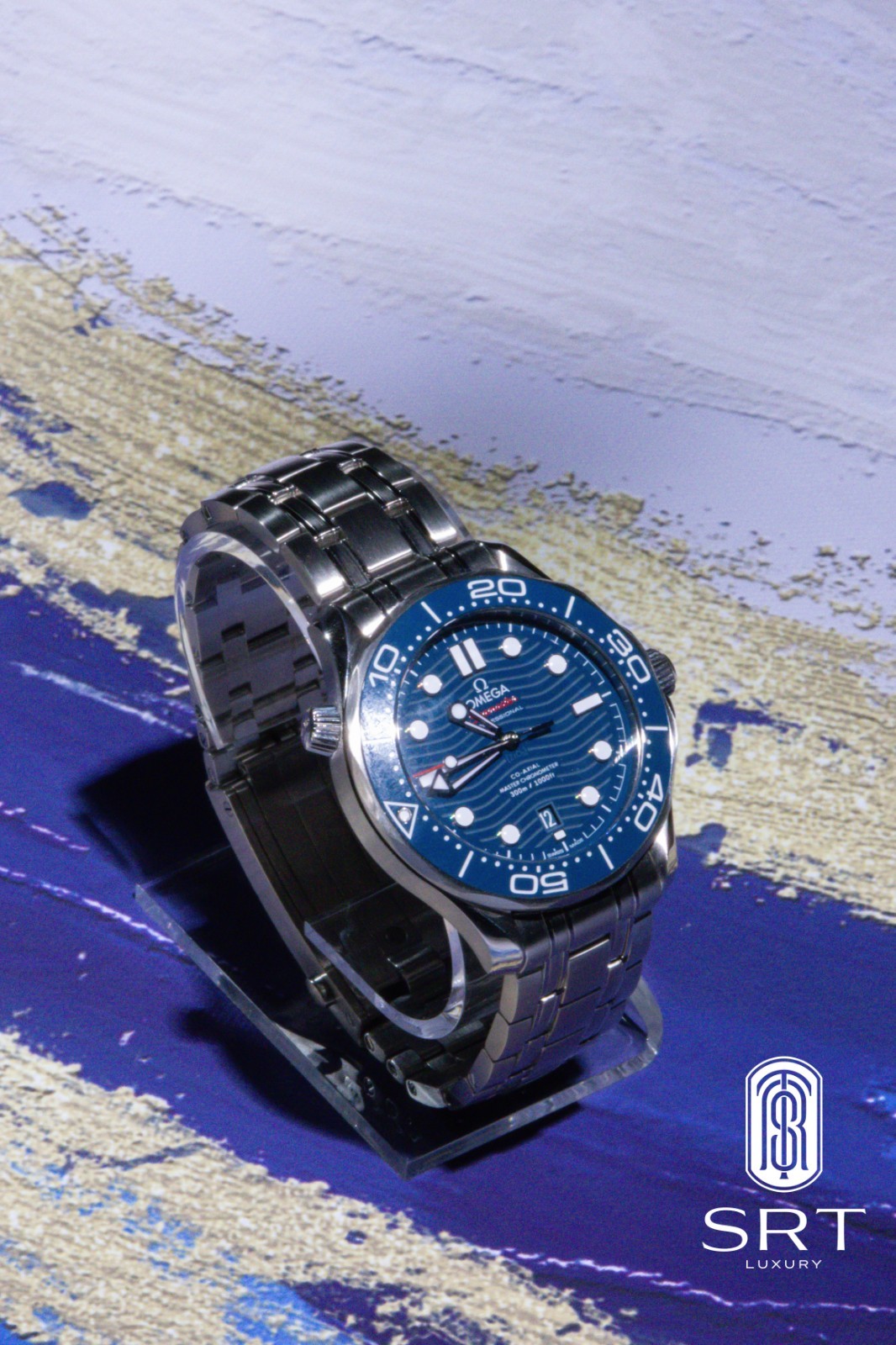 Omega Seamaster Driver 300M 210.30.42.20.03.001 42mm Steel Blue B&P $6.7k MSRP