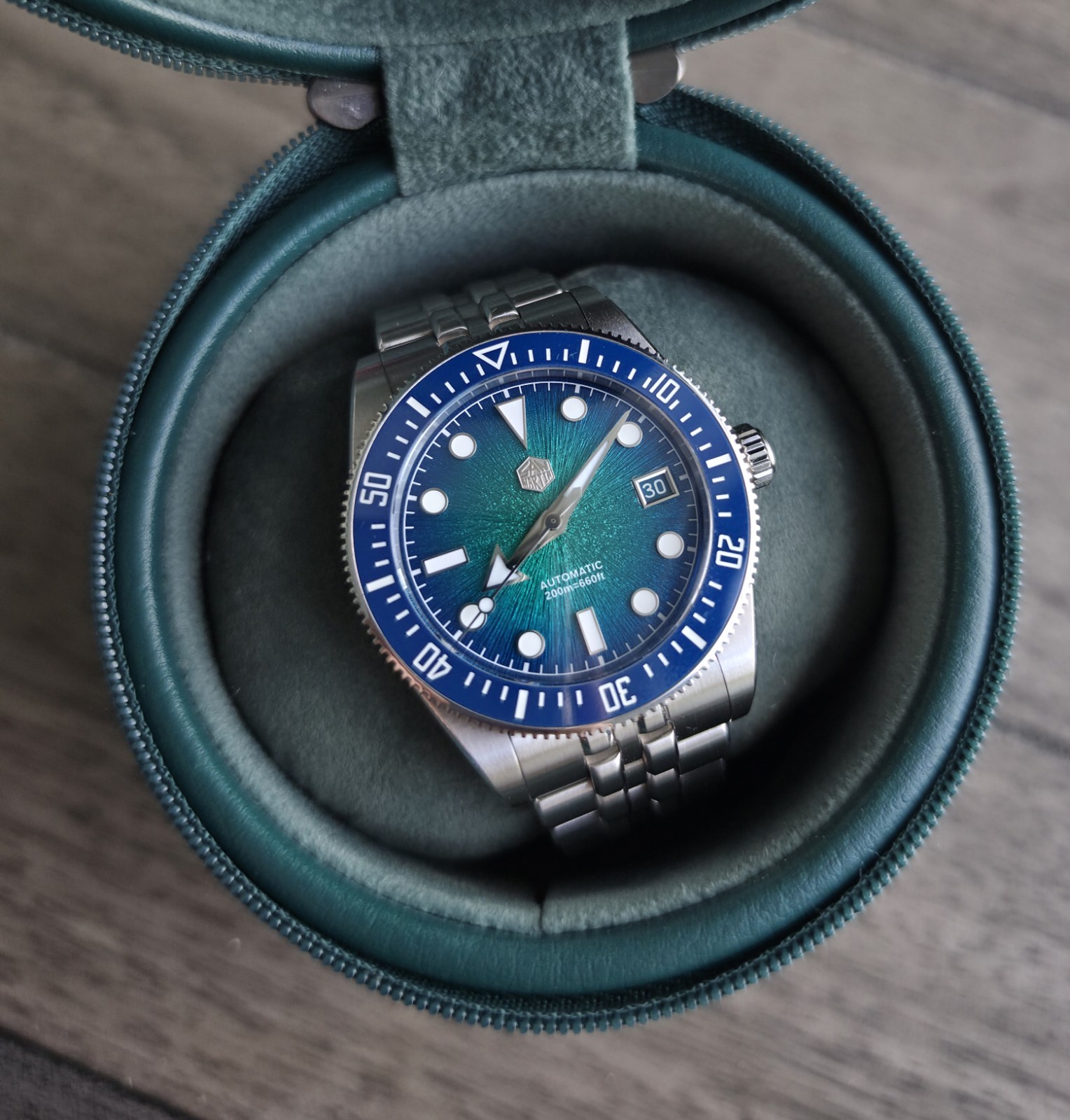 SAN MARTIN SN0148 Miyota 9015 Automatic Gradient Dial 37.5mm 20ATM Diver’s Watch