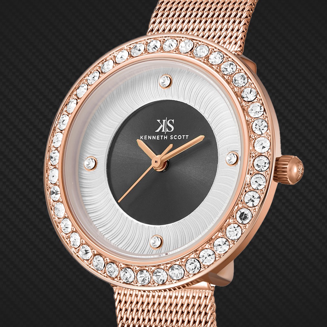 Kenneth Scott Women’s Analog Watch | Multicolor Dial, 32mm, 30 m (3 ATM)