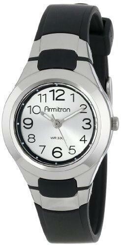 Armitron Sport Unisex 25/6418BLK Analog Easy-to-Read Dial Black Resin Strap N53