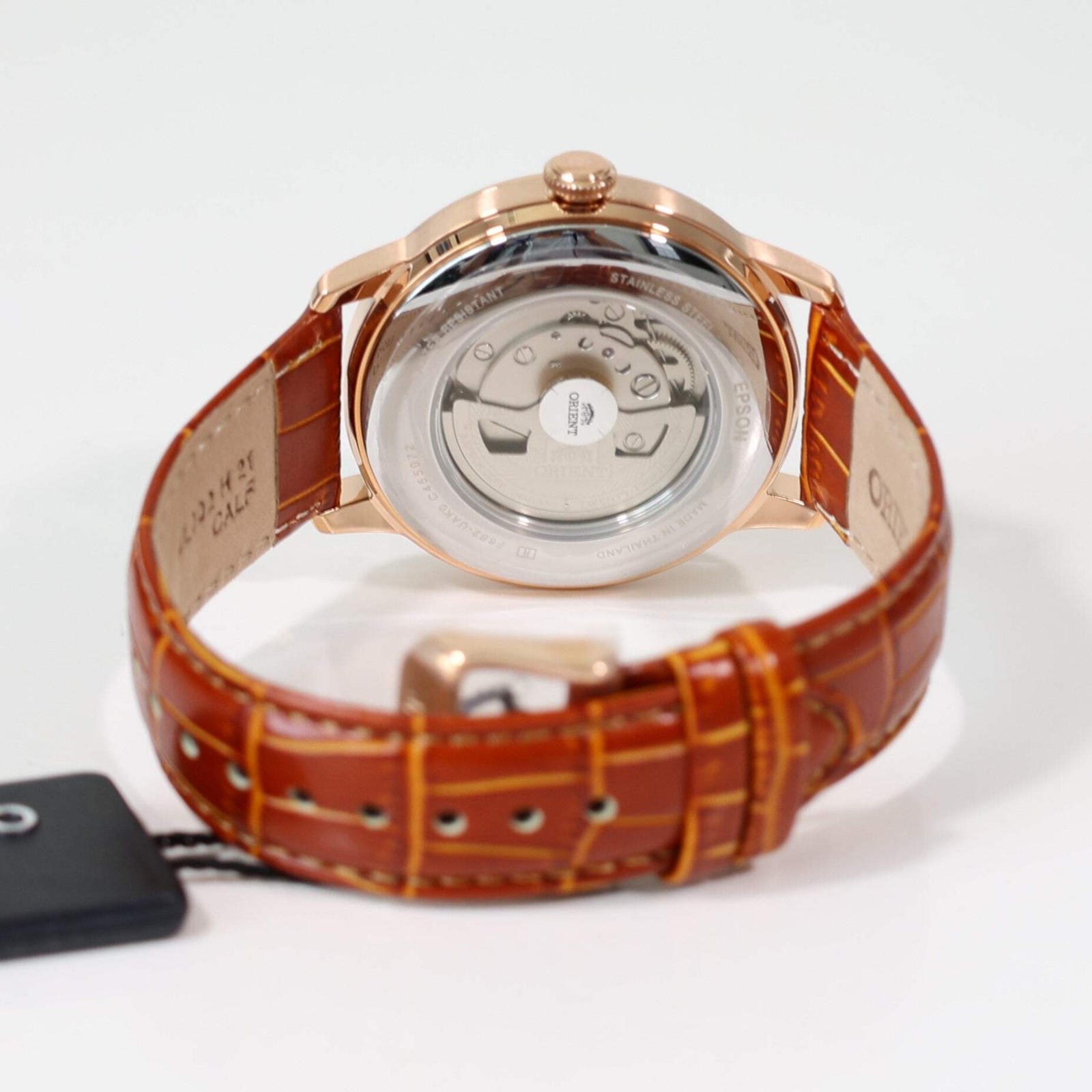 Orient Sun and Moon White Dial Men’s Automatic Rose Gold Tone Watch RA-AK0801S30
