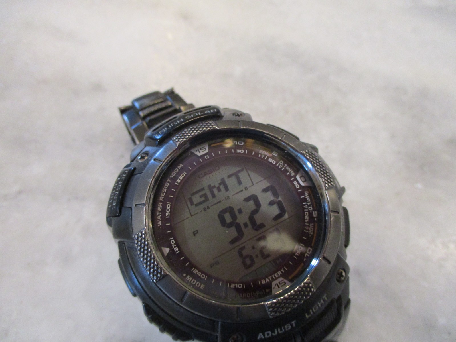 CASIO PRO TREK TOUGH SOLAR DIGITAL WATCH PRG-80YT BLACK 10 BAR – TITANIUM-WORKS!