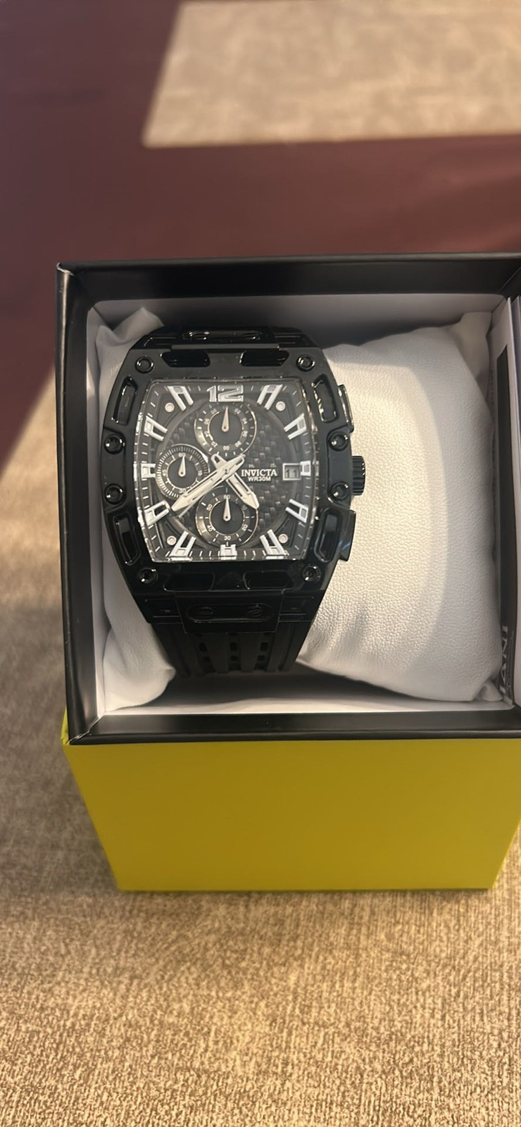Invicta S1 Rally 70146 Mens 42mm Black Chronograph Watch Rubber Strap