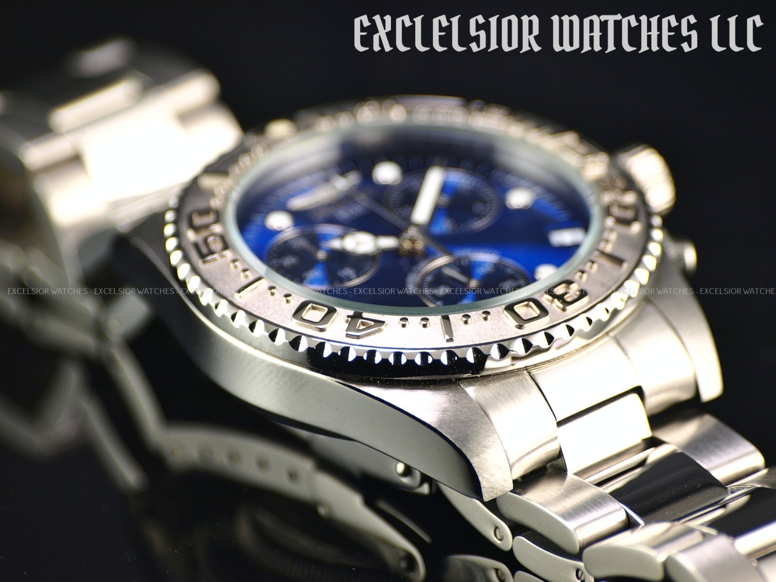 RARE NOS INVICTA ELITE PRO DIVER MEN’S 9821 SWISS ETA CHRONOGRAPH SS WATCH