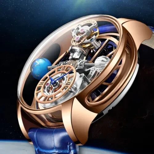 2023 PINDU Design Luxury Men’s Quartz Watch Diamond Tourbillon 3Bar Astronomi