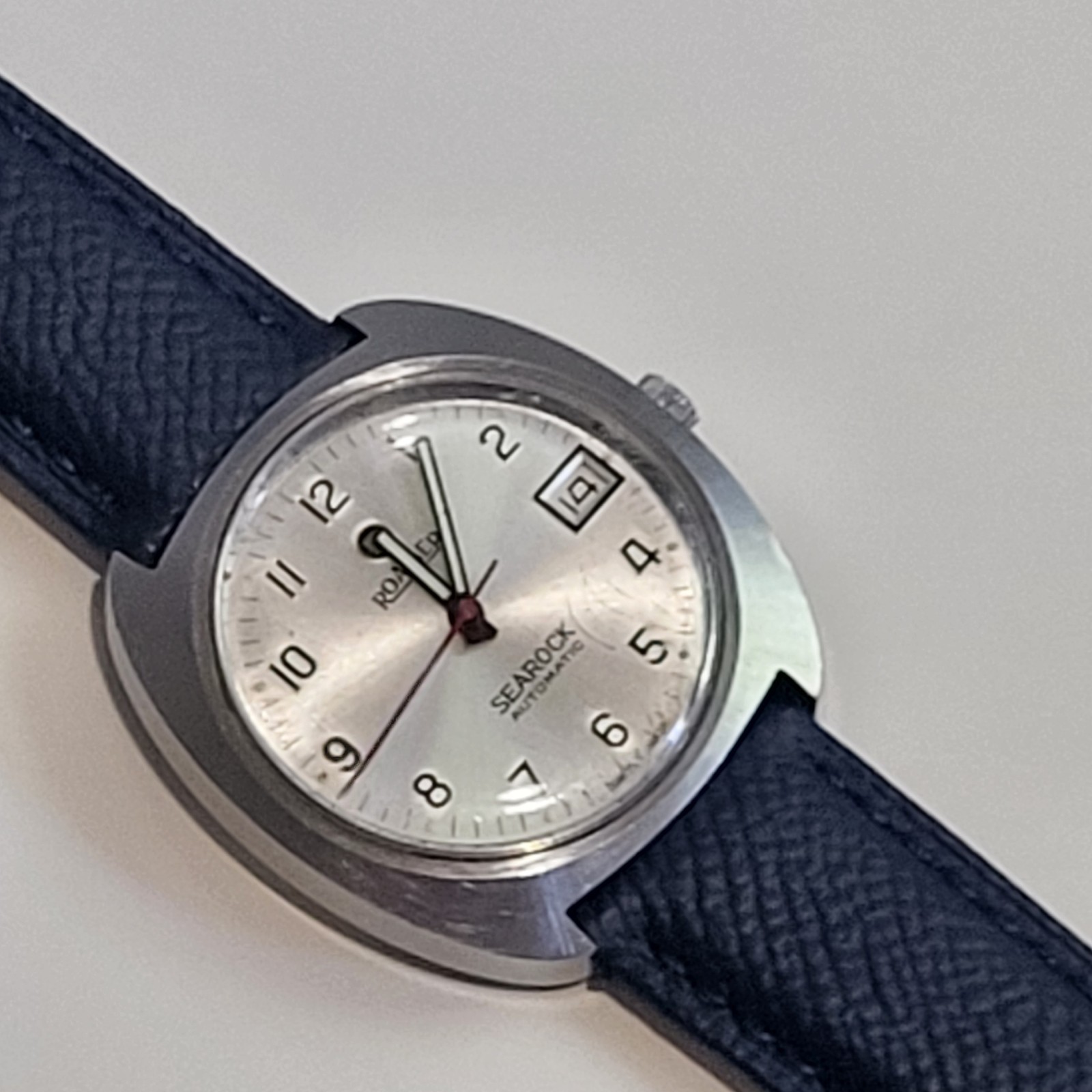 Roamer Men’s Swiss Automatic Watch Searock Stainless Date Runs Ex Condition