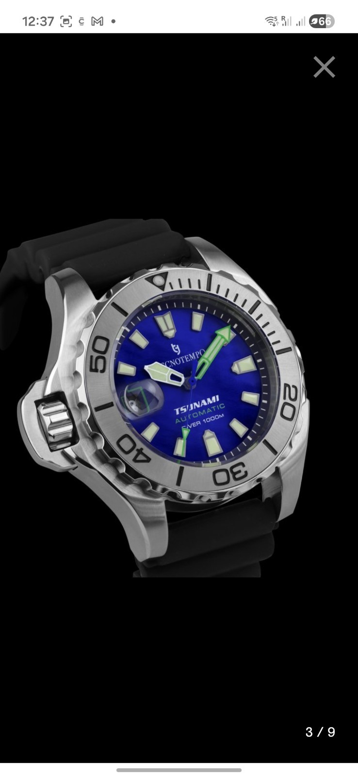 Tecnotempo Professional Diver Tsunami i 1000m Helium Valve. Mother of Pearl!!